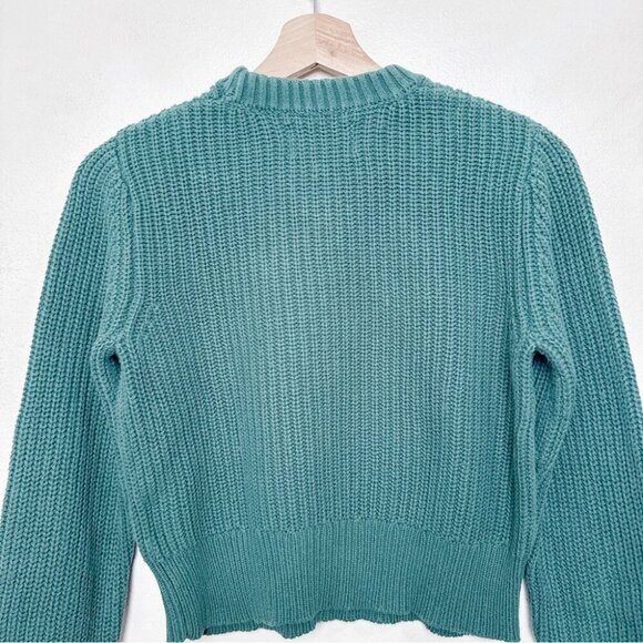 Rolla's Womens Xsmall Fluffy Sailor Sweater Cropped In Green Color - Picture 10 of 12